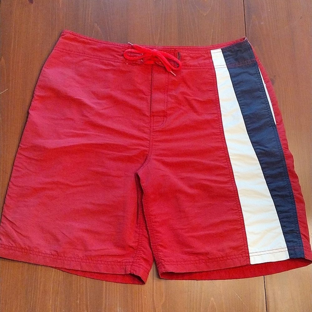 Vintage Nautica NS83 Swim shorts, Size 36, Red, White and Blue.